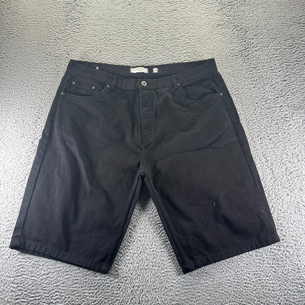 Evolution‎ In Design Shorts Mens 44 Black Cotton Denim Bermuda Utility Workwear
